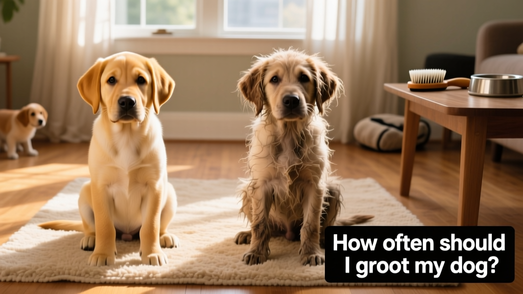 Side-by-side comparison showing clean, glossy fur versus dull, matted fur on the same breed