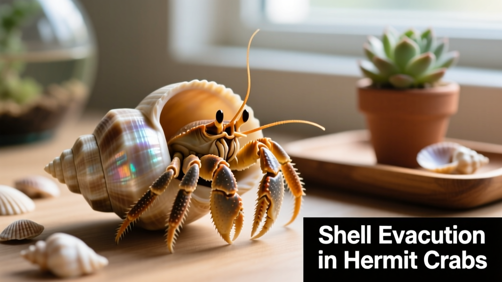 Close-up of a healthy hermit crab partially withdrawn into its natural, well-fitting shell