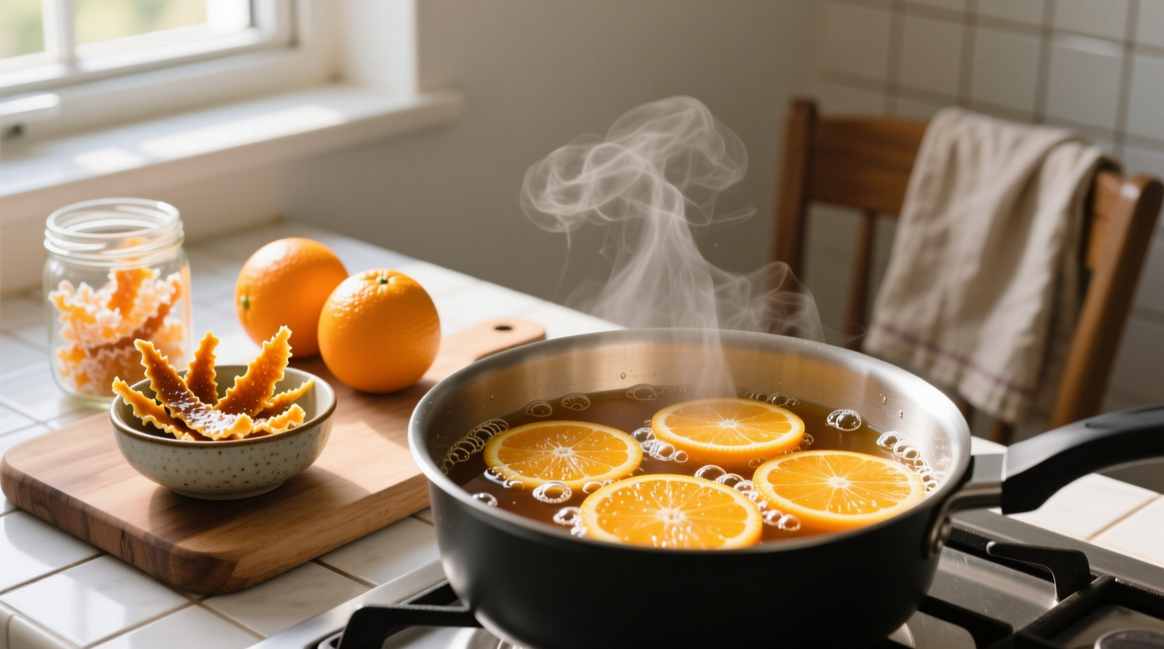 make candied orange peel the quick way