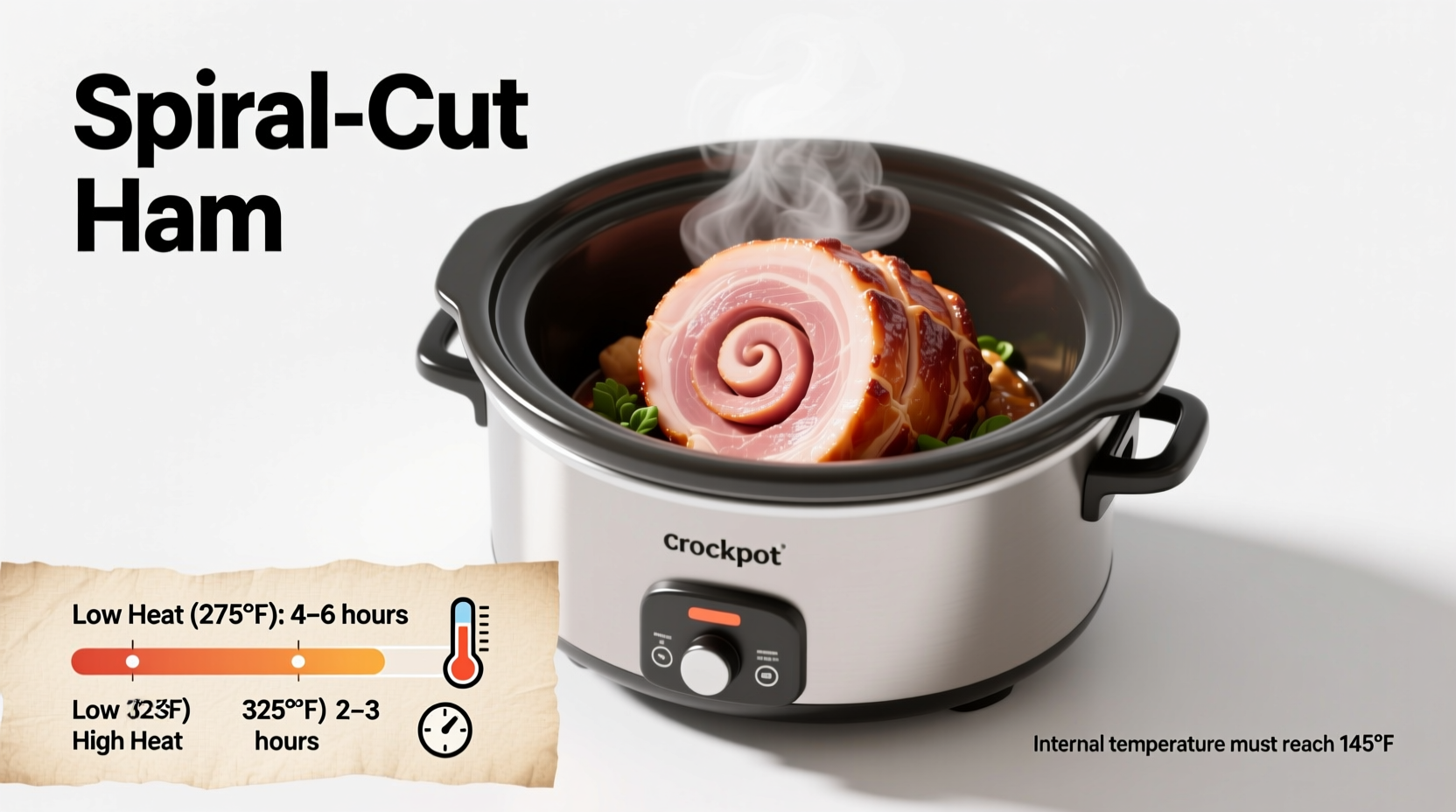 crockpot ham how long to cook