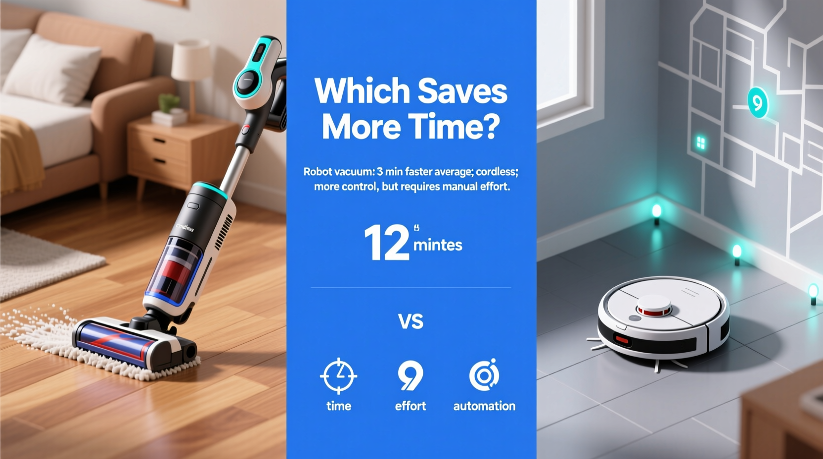 cordless vacuum vs robot vacuum which actually saves more time