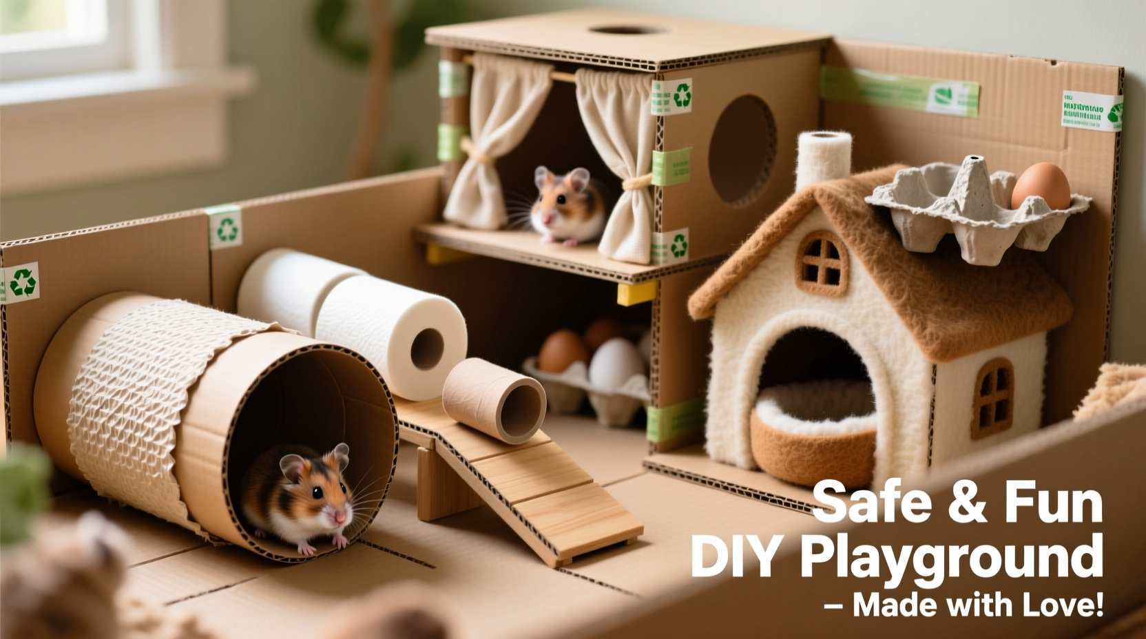 how to build a diy hamster playground using safe household materials