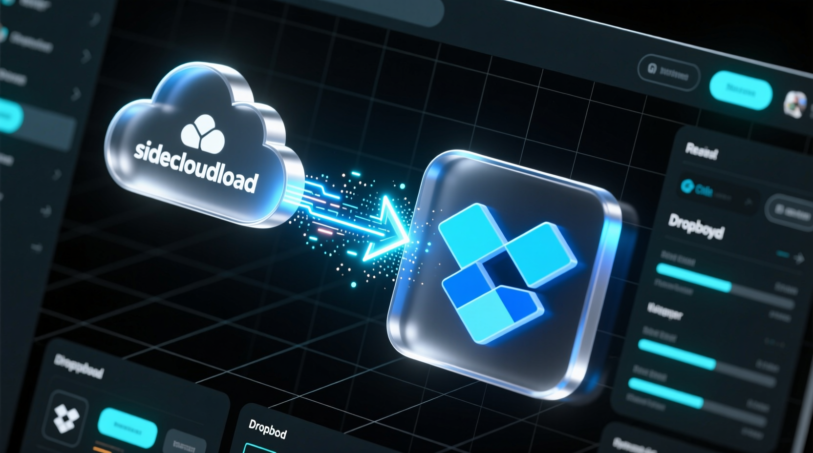 sidecloudload saves files on the web to your dropbox ac