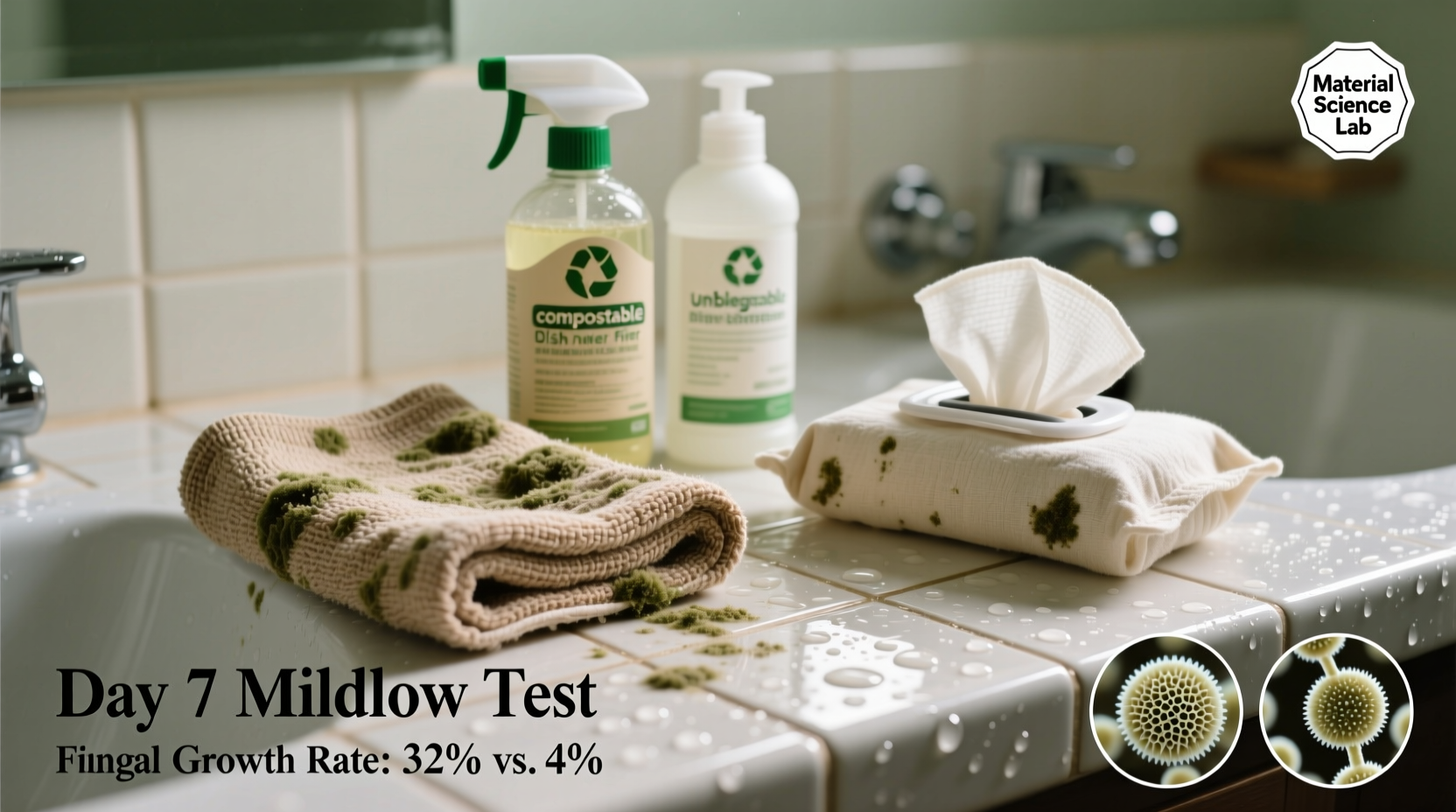 compostable vs linen wipes mildew resistance