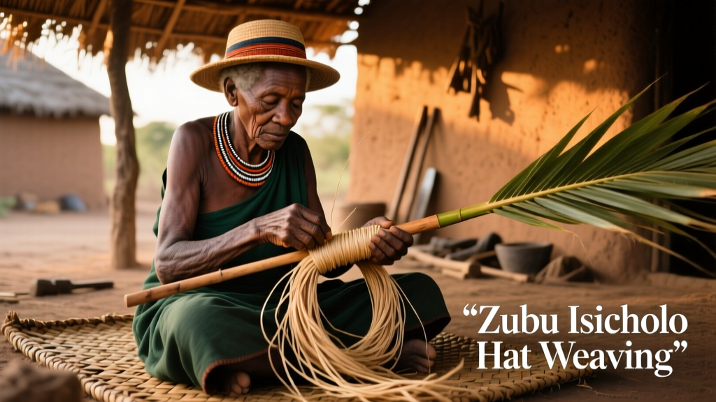 Zulu Isicholo Hat Weaving Palm Fiber Prep And Coiling Technique