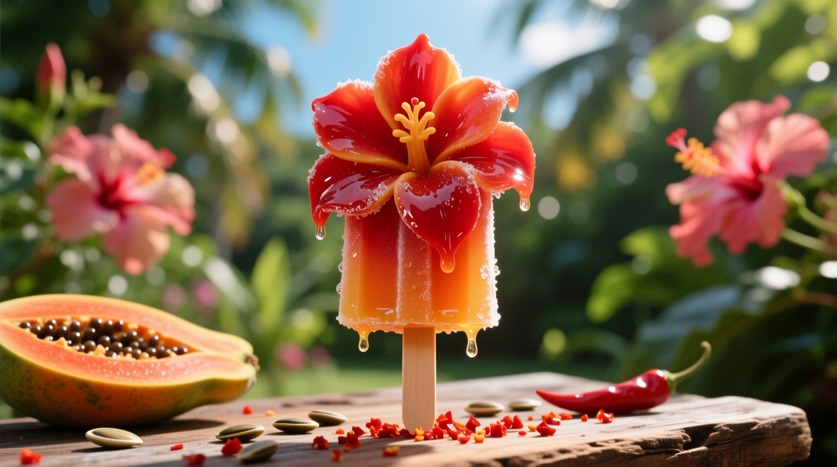 papaya popsicle red hot poker