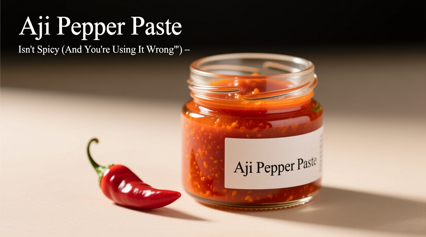 aji pepper paste isn t spicy and you re using it wrong