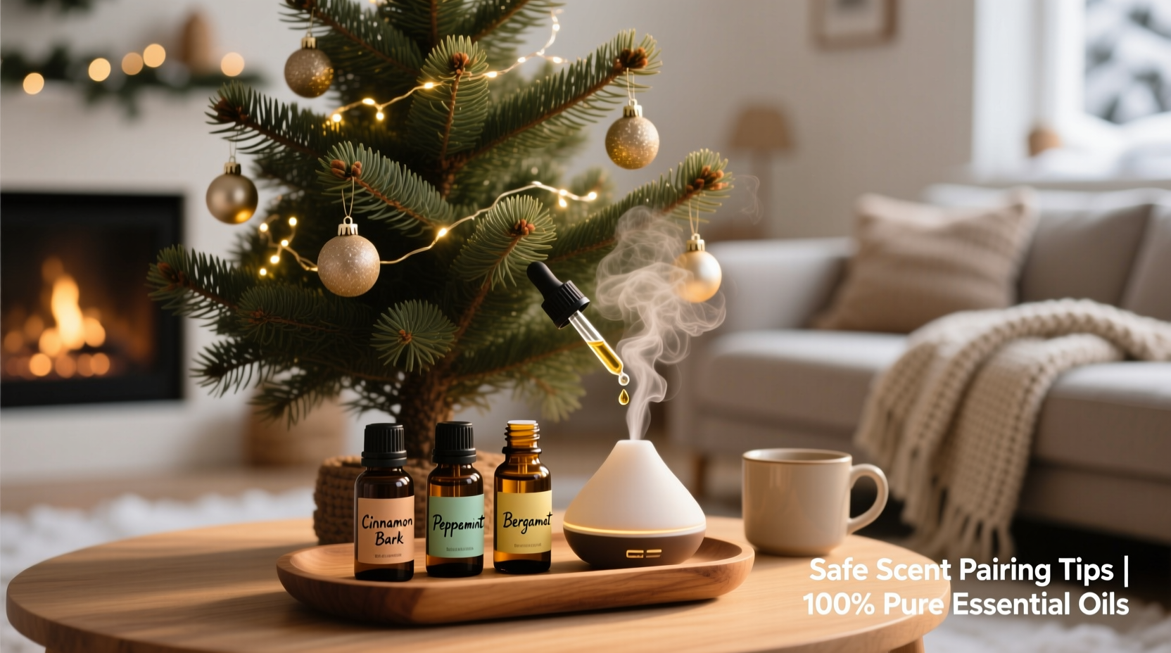 how to create a scent pairing for your christmas tree using essential oils safely