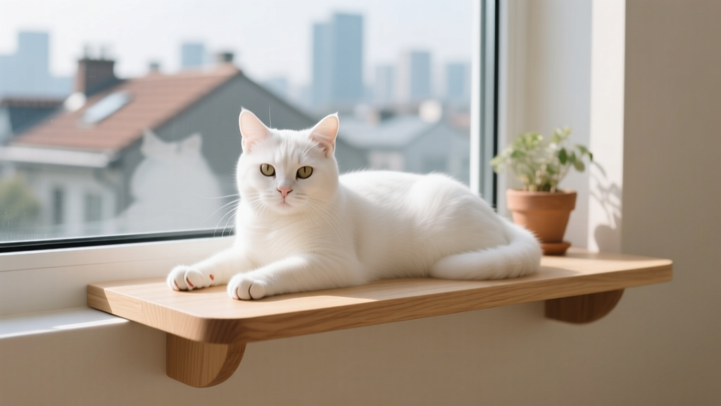 Cat Paw Resting on the Cat Window Perch