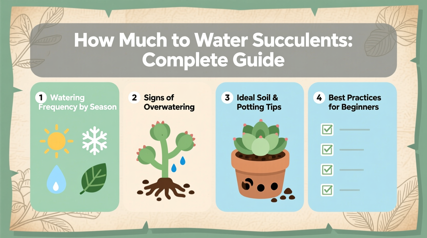Succulent Watering Guide: 5 Rules | TheHomeSprouts