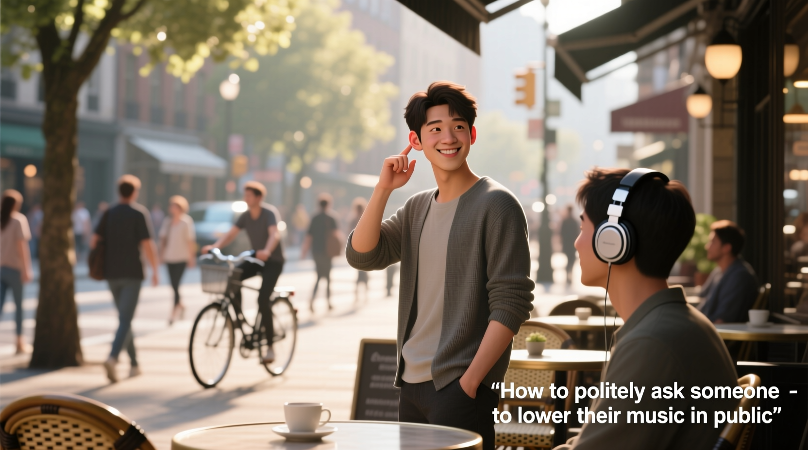 how to politely ask someone to lower their music in public