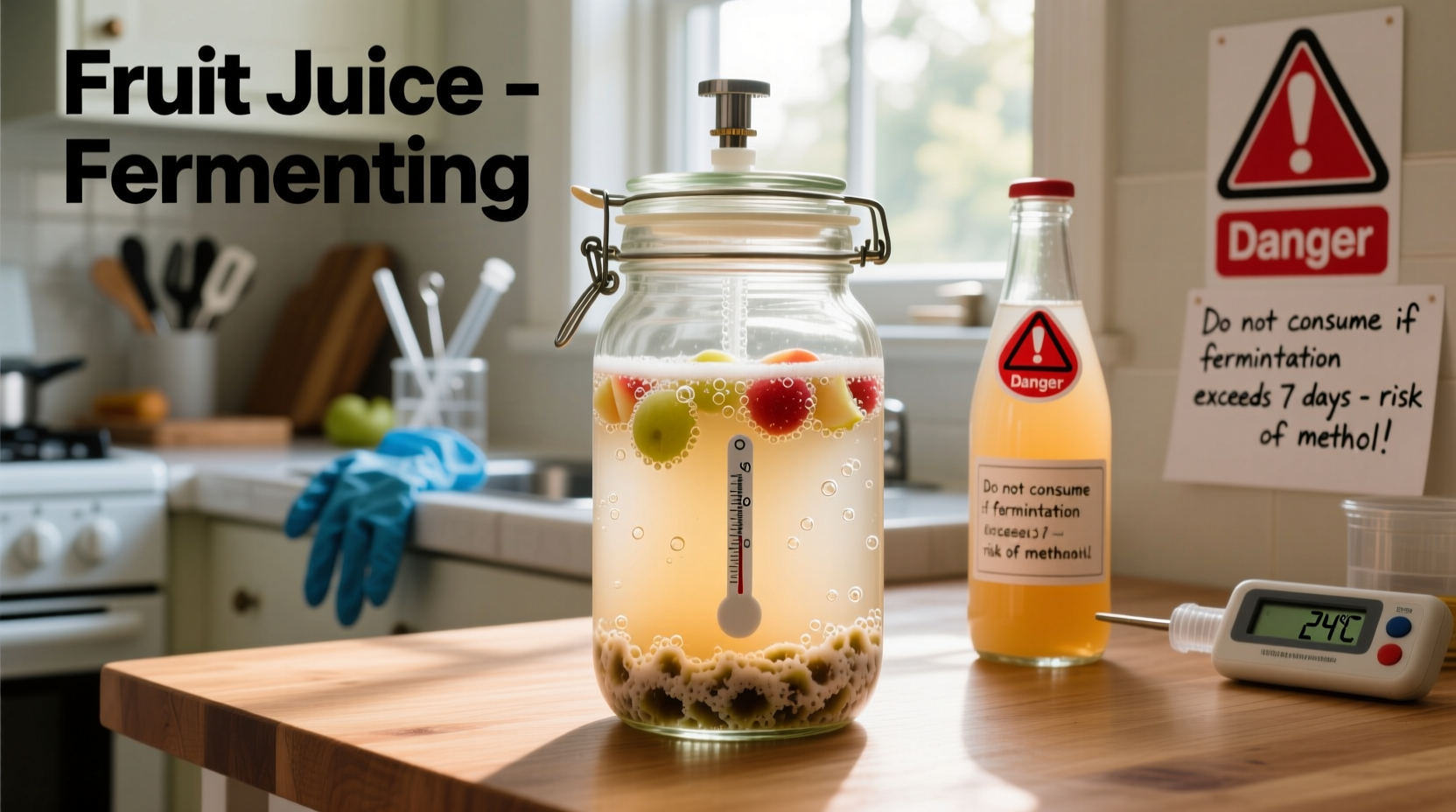 can you ferment fruit juice into alcohol accidentally safety tips