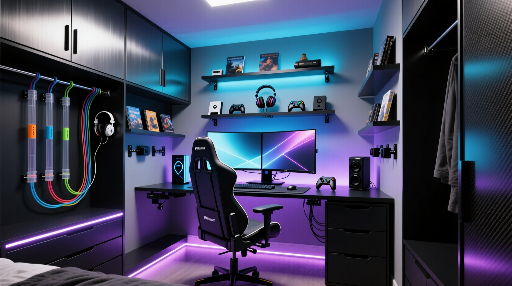 closet organization tips for gaming stations