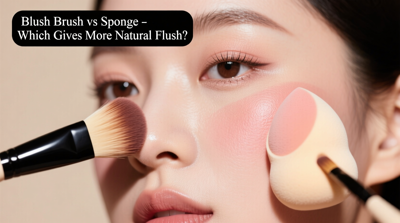 blush brush vs sponge which application tool gives a more natural flush