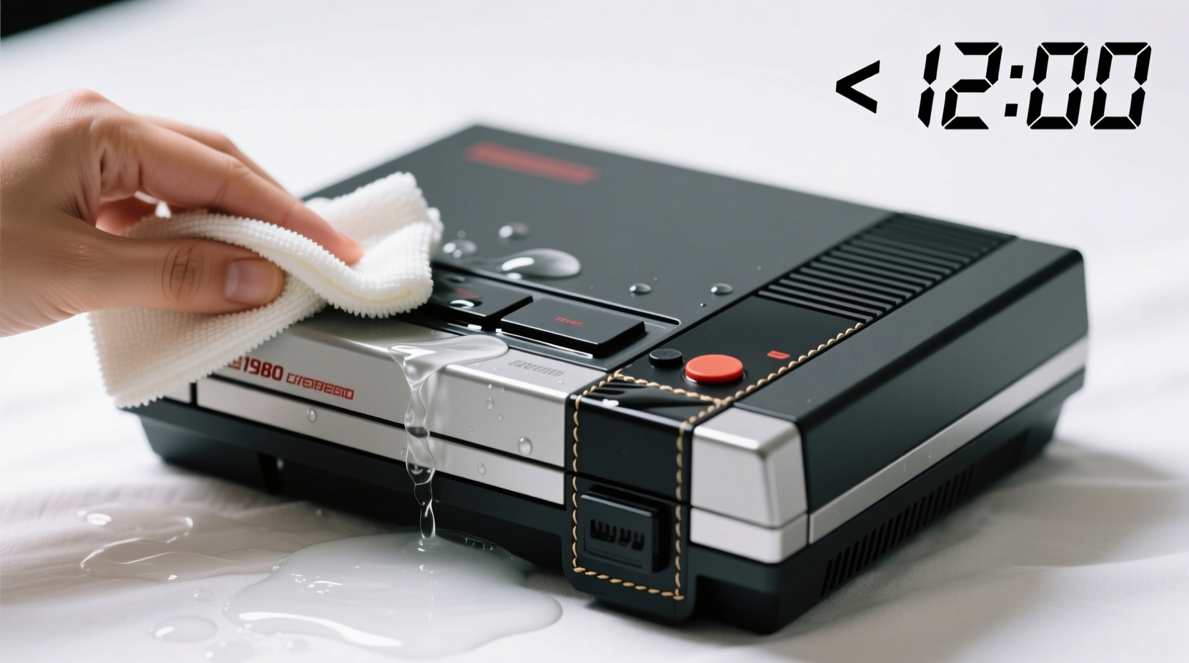 how to wash a retro gaming console case safely