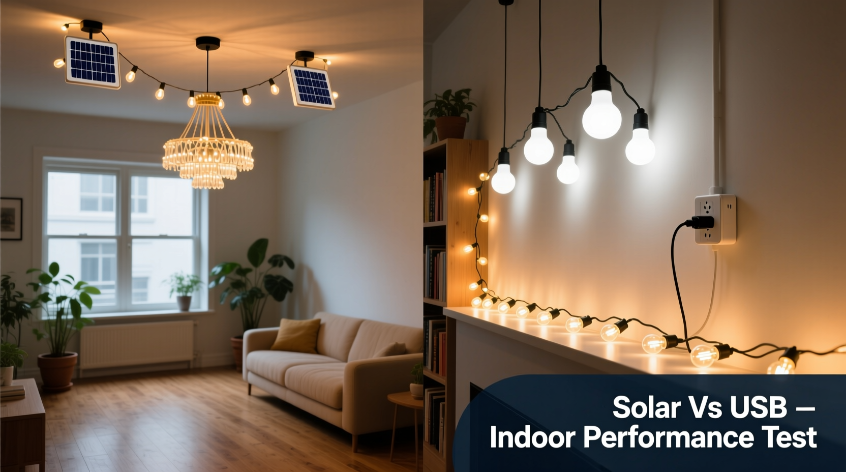 solar string lights vs usb powered which works better indoors