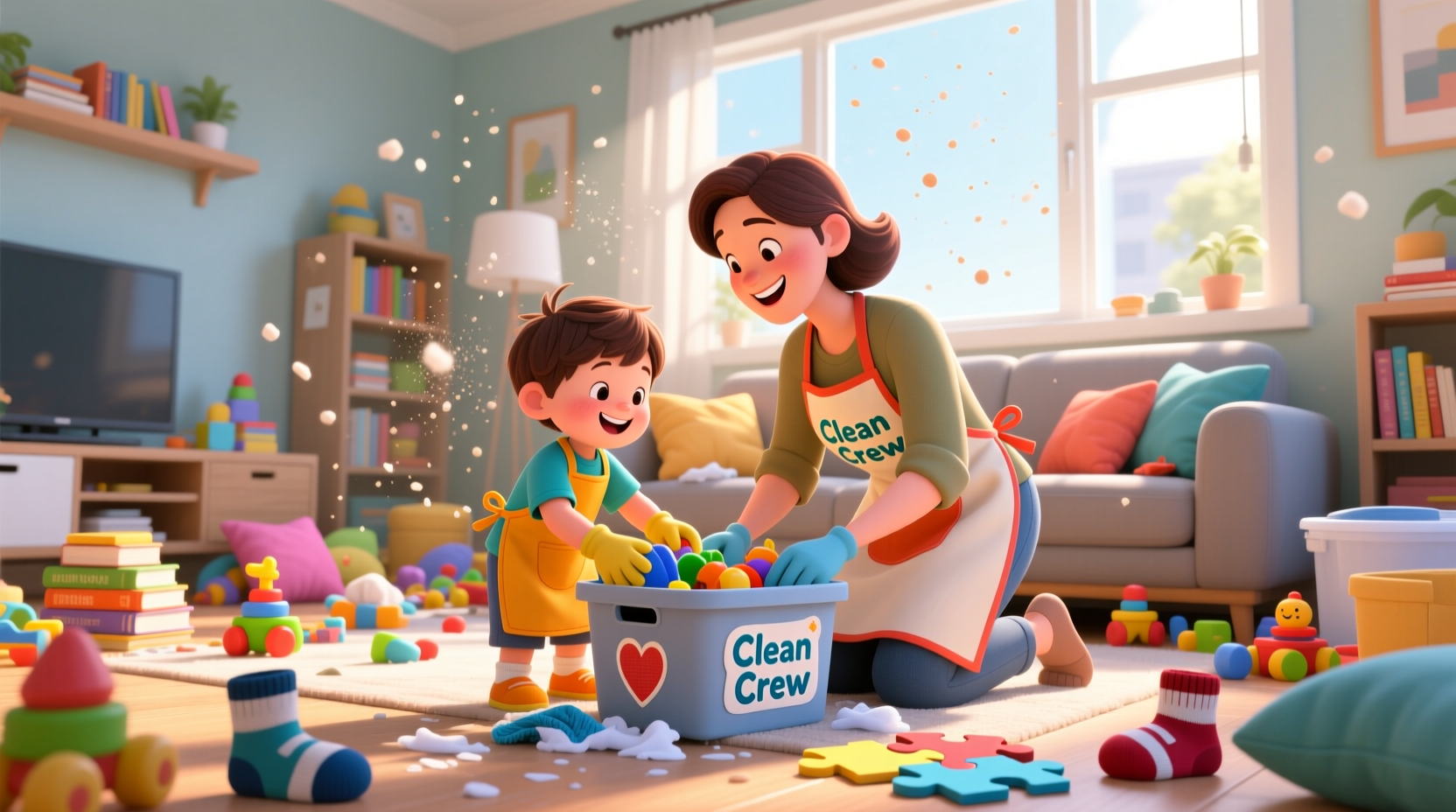 institute an hour of clean every day to get your kids