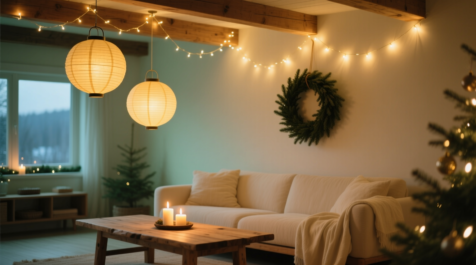 how to create a calming christmas ambiance using soft lighting only