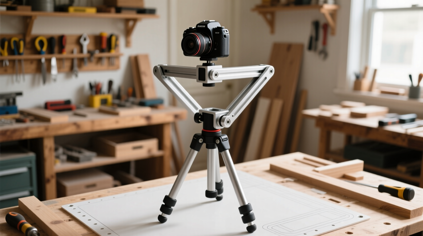 this diy overhead camera mount is cheap to make and won