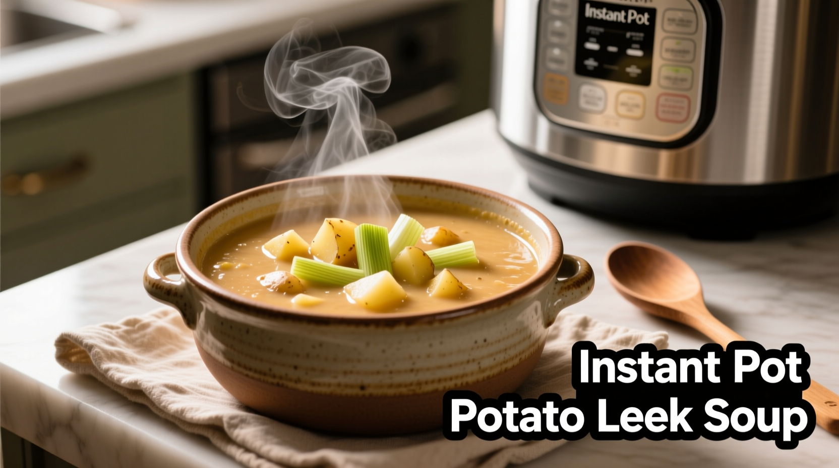 Perfect Instant Pot Potato Leek Soup in 20 Minutes