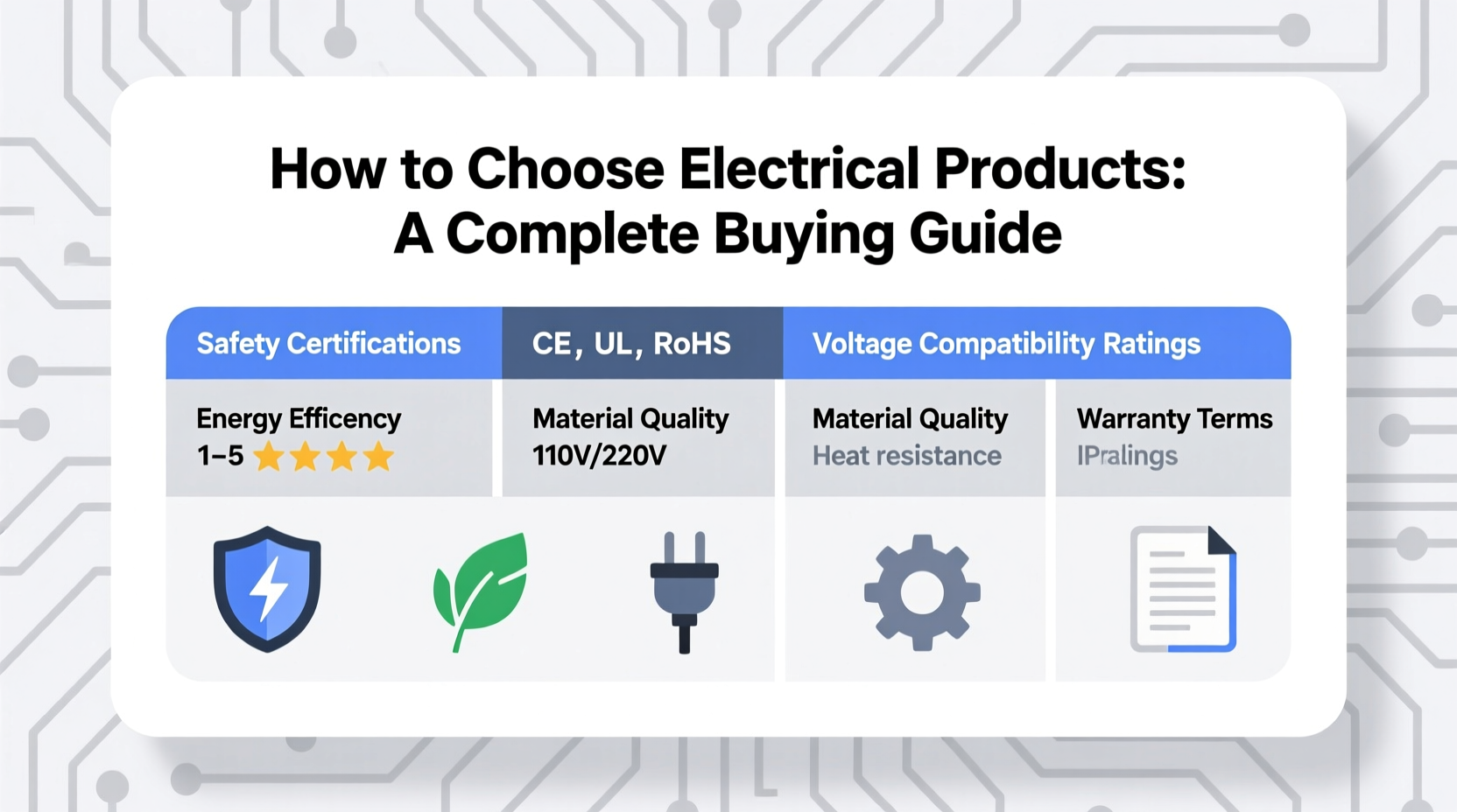 How to Choose Electrical Products: A Complete Buying Guide