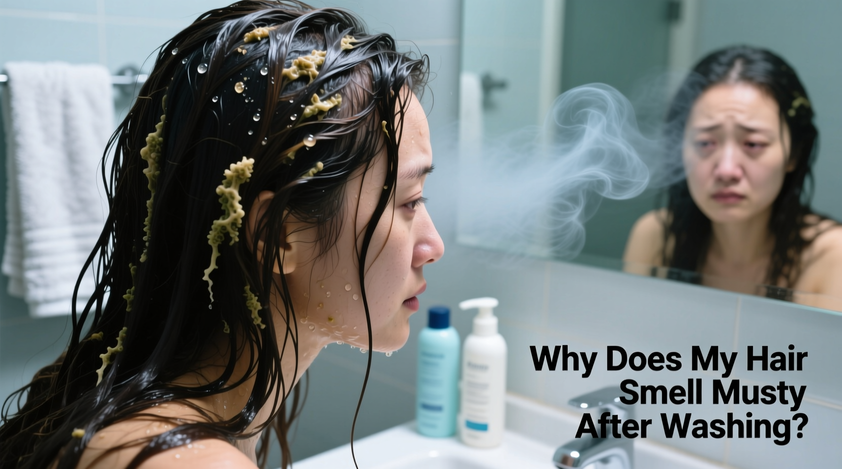 why does my hair smell musty after washing and what to do about it