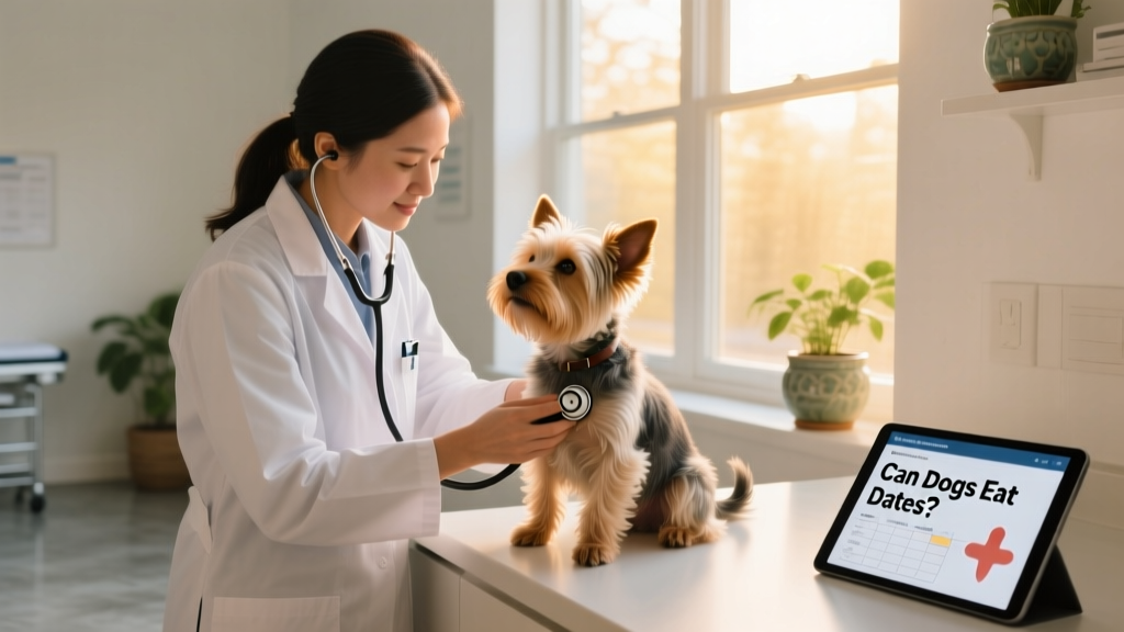 A veterinarian carefully examining a small dog during a routine wellness check