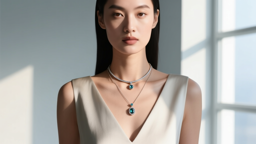 Pendant Necklace Guide for V-Neck Dresses
