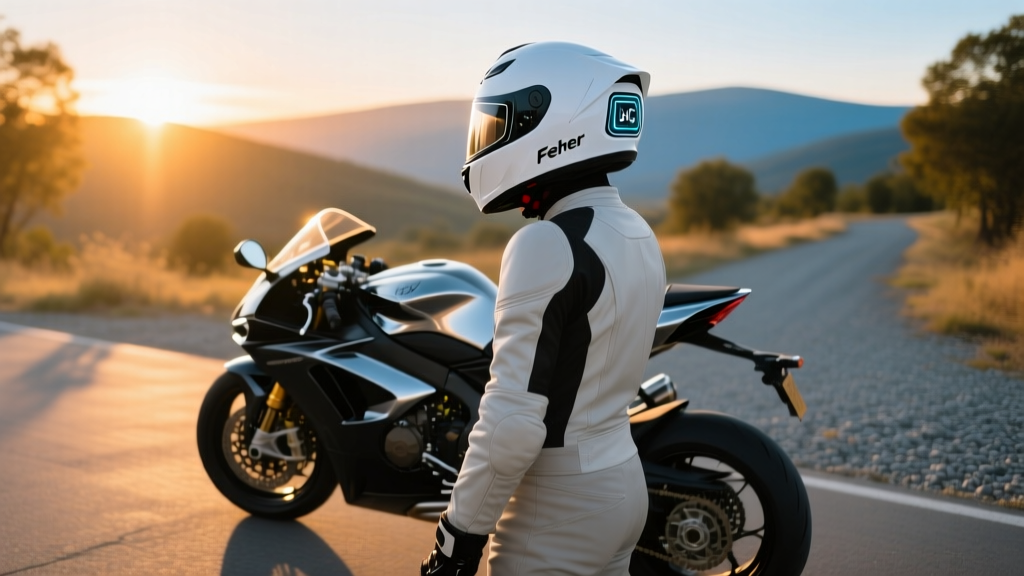 The Ultimate Motorcycle Helmet With AC and Wireless Audio Setup