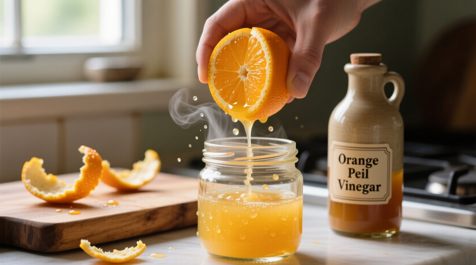 orange peel vinegar for kitchen grease