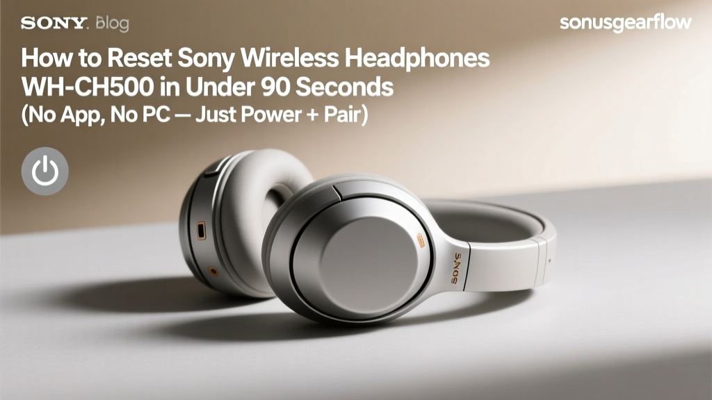 How to Reset Sony WH-CH500 Headphones (2026)