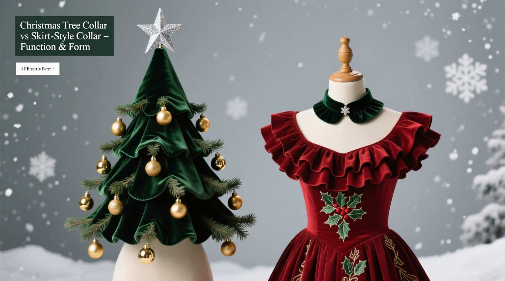 is a christmas tree collar better than a skirt style and function compared