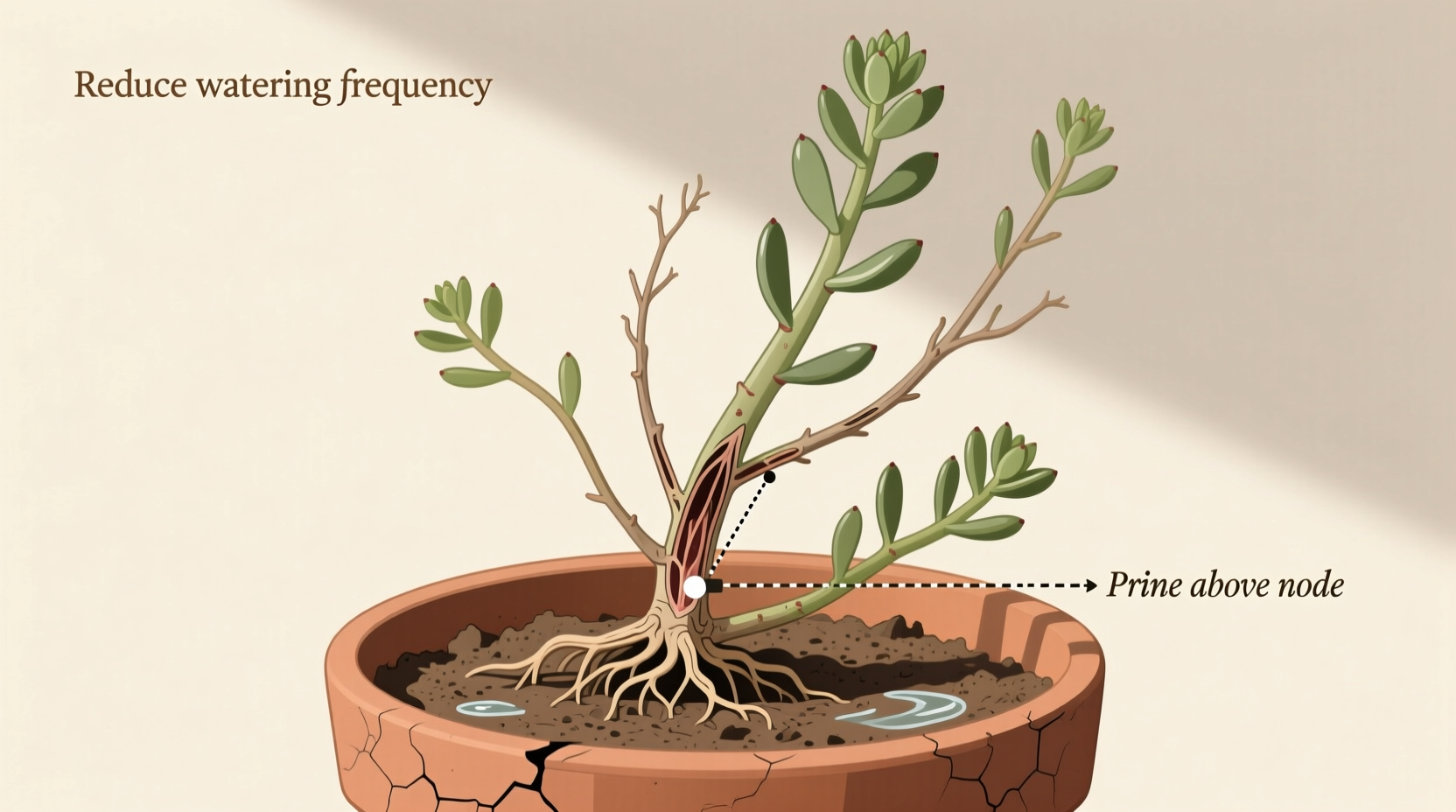 how to fix a leggy jade plant