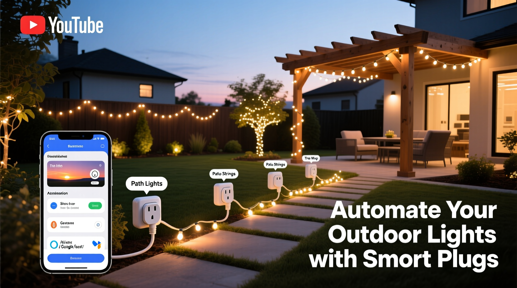 how to use smart plugs to automate your entire outdoor light display