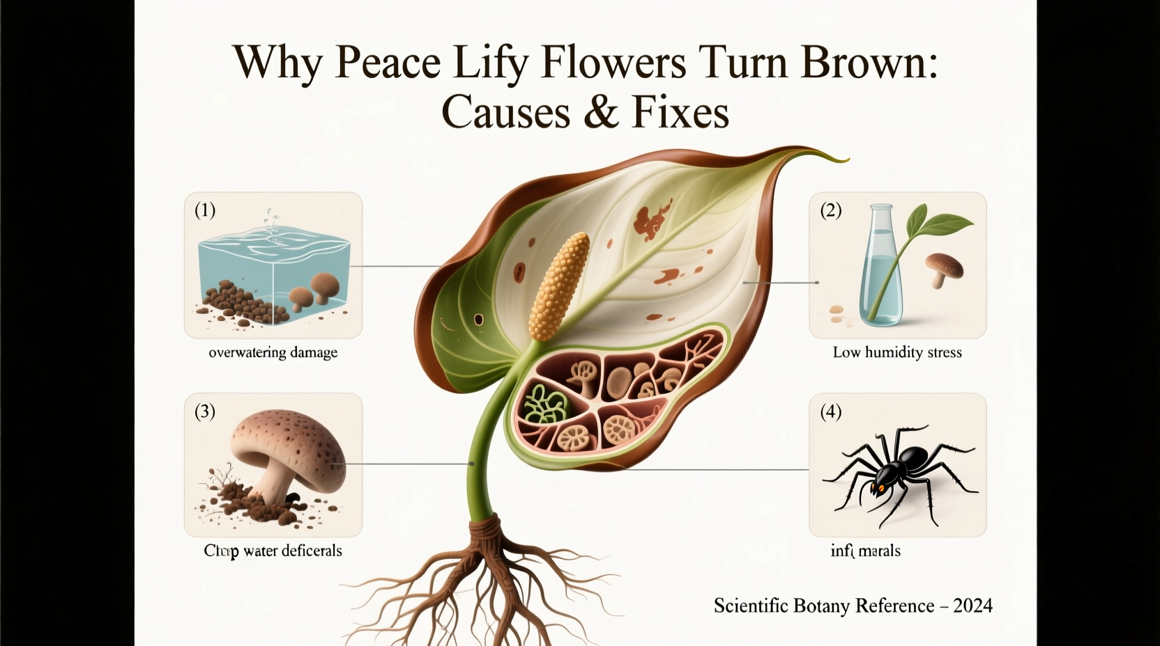 5 Fixes for Brown Peace Lily Flowers | TheHomeSprouts