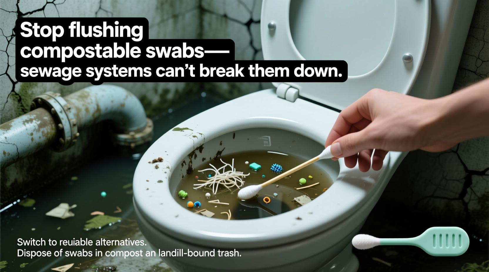 compostable swabs aren t flushable here s why