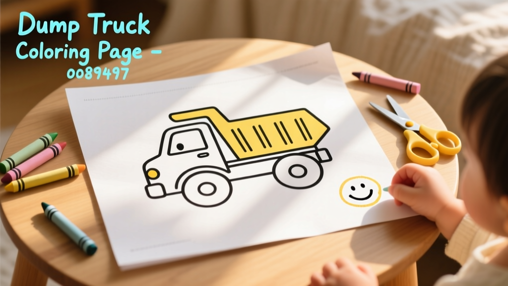 Dump Truck Coloring Pages for Your Toddlers: Developmental Benefits, Safety Tips, and Printable Resources