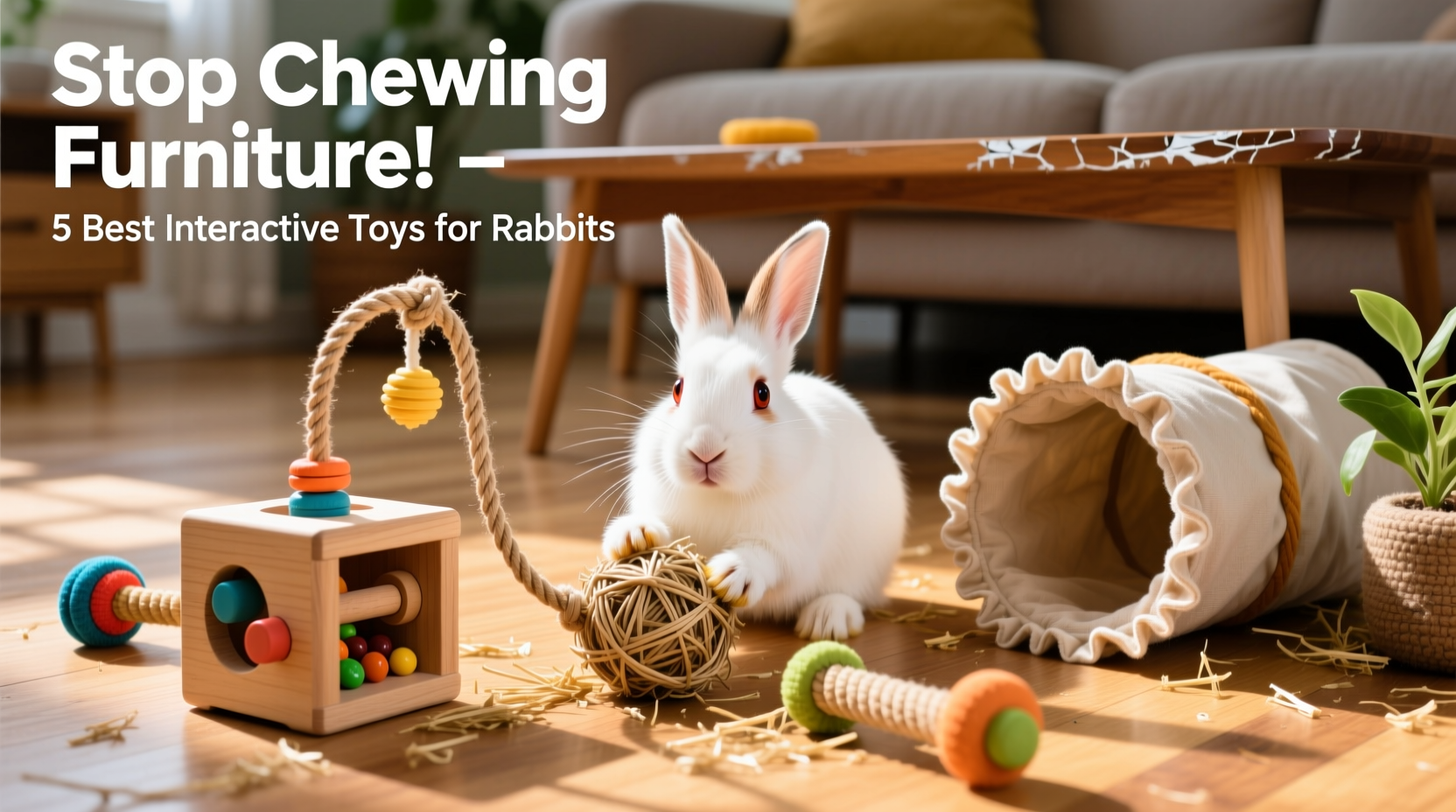 Best Interactive Toys To Stop Your Rabbit From Chewing Furniture