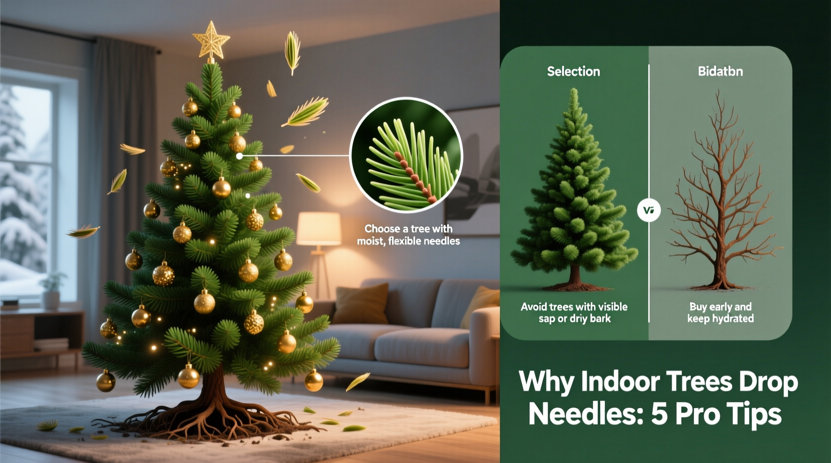 why does my indoor christmas tree drop needles immediately selection tips
