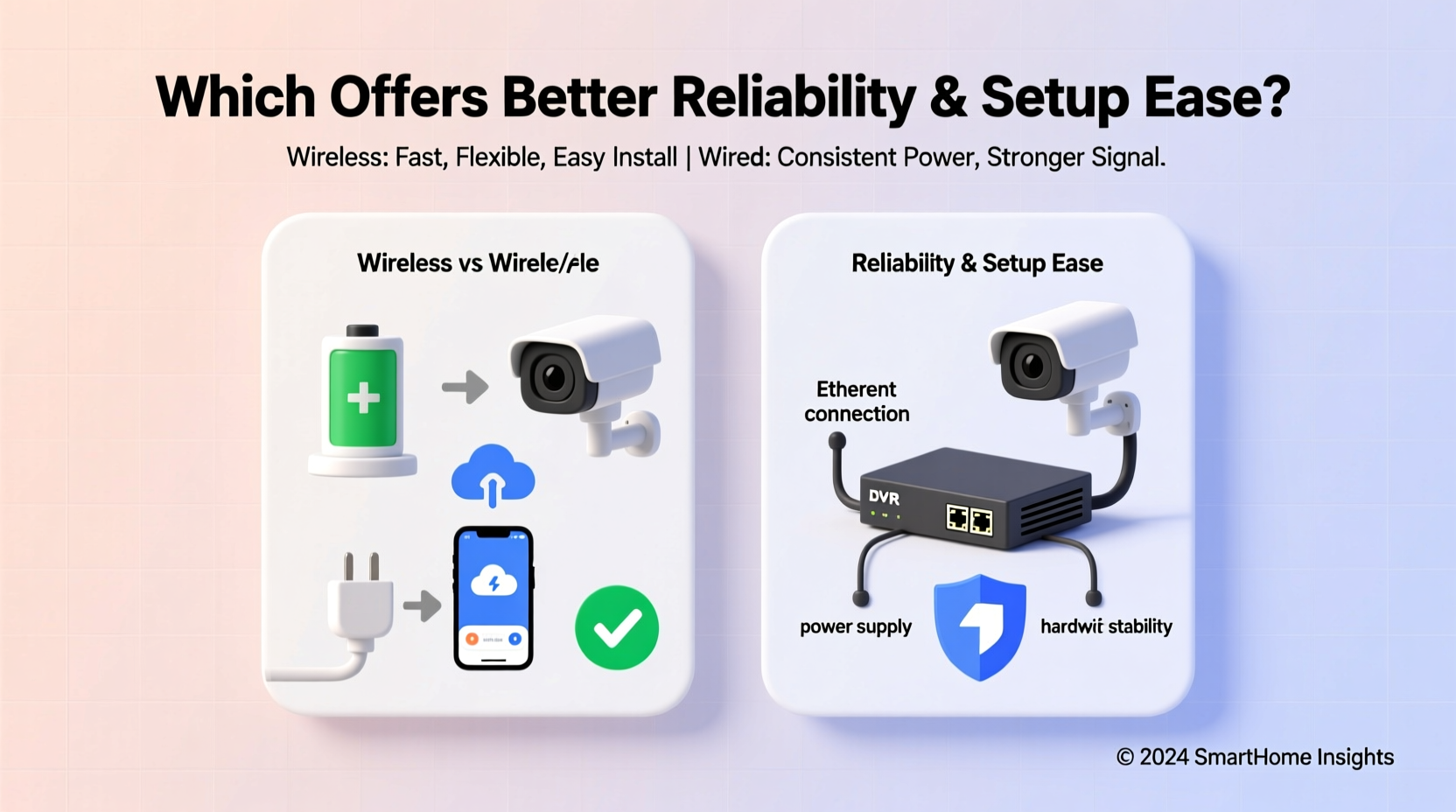 wireless vs wired security cameras which offers better reliability and setup ease