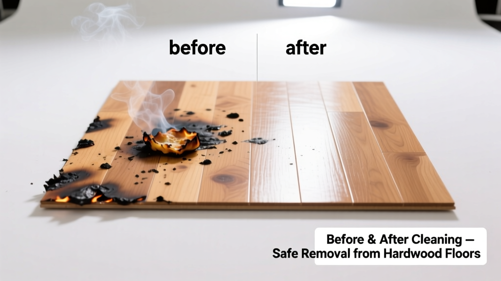 How to Remove Burnt Food from Hardwood Floors Safely