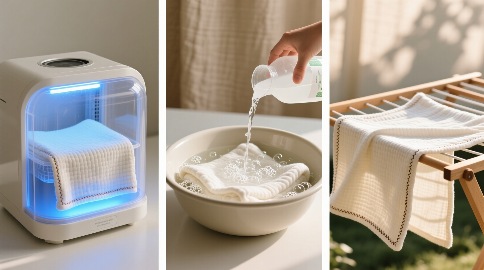 sanitize baby blankets without heat or toxins