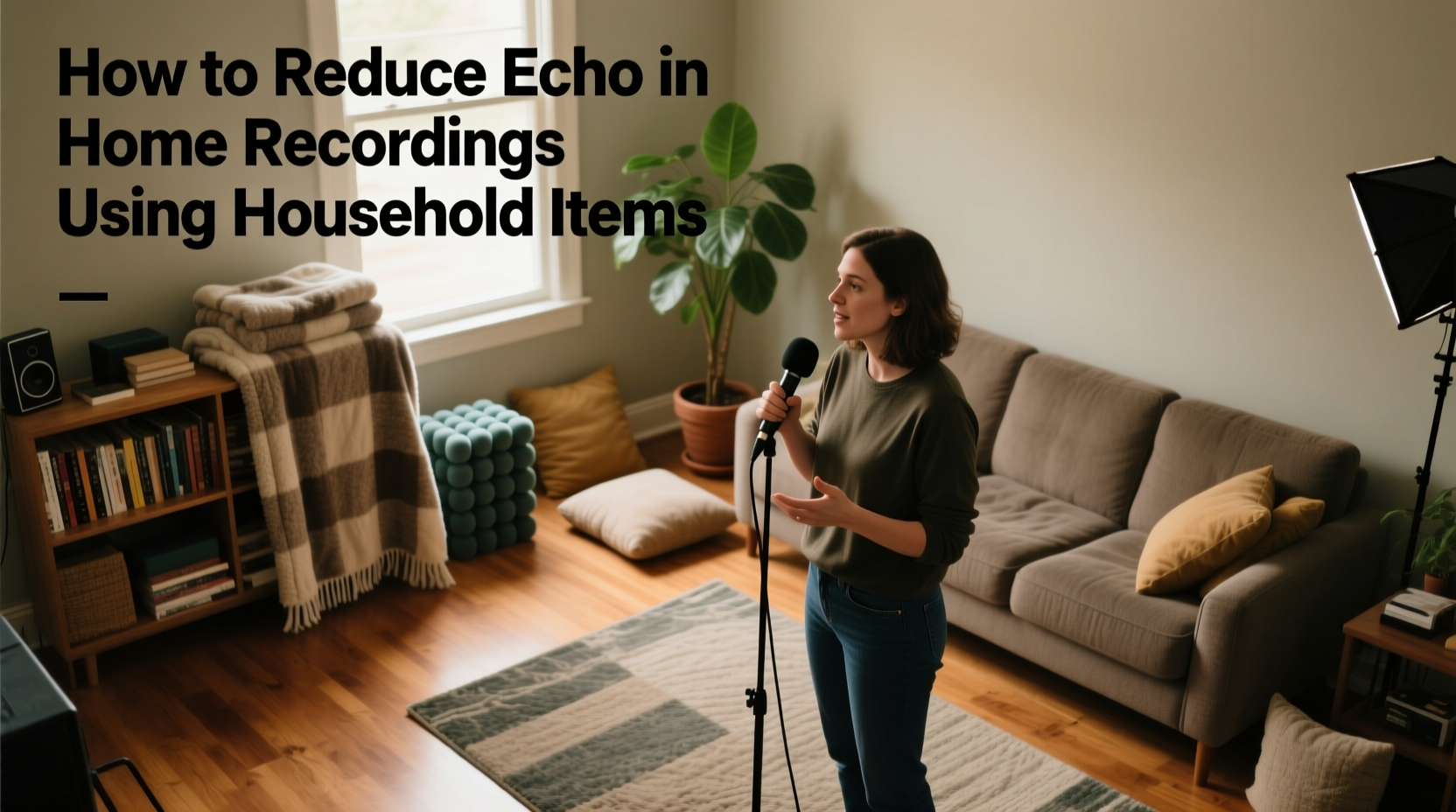 how to reduce echo in home recordings using household items