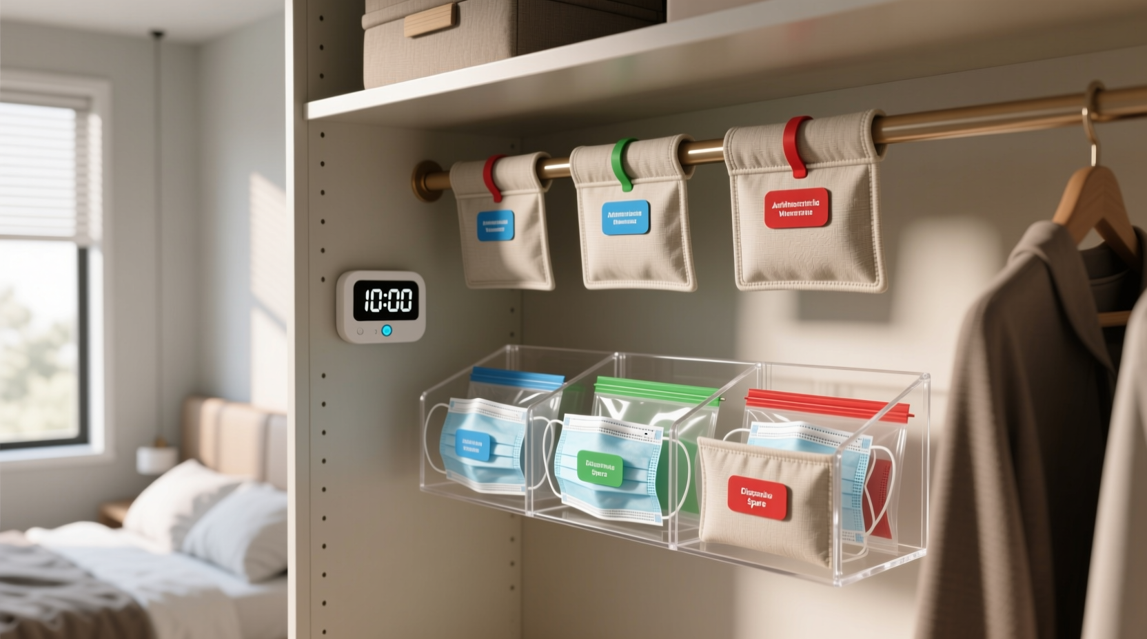 closet organization tips for daily mask wearers