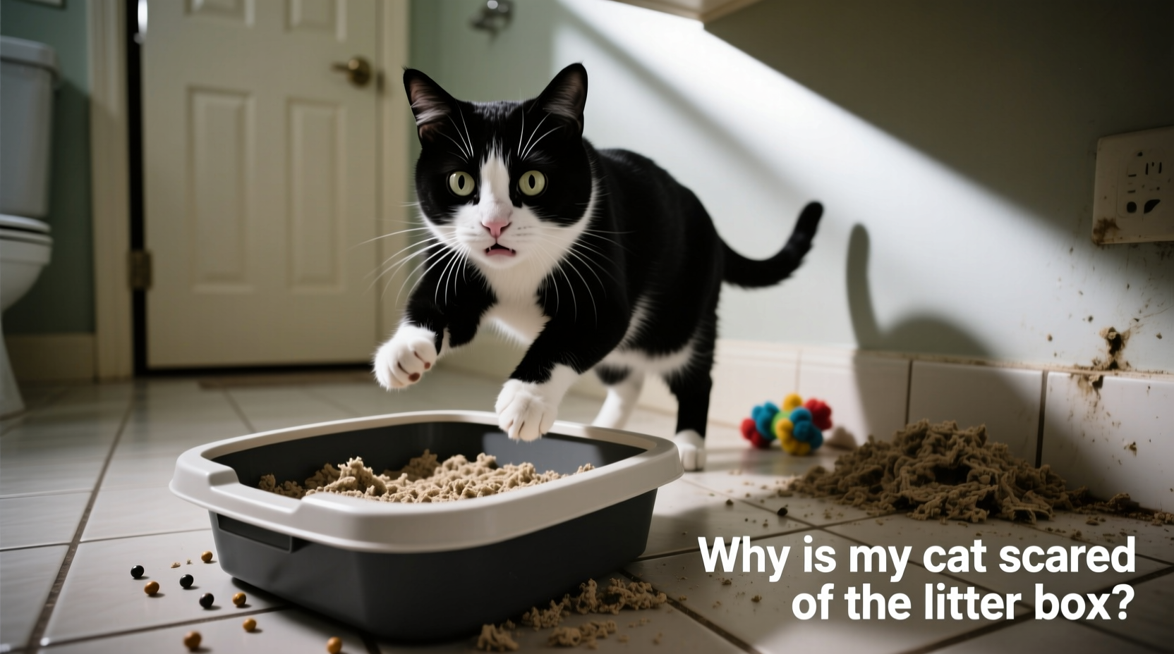 why is my cat suddenly scared of the litter box behavior clues