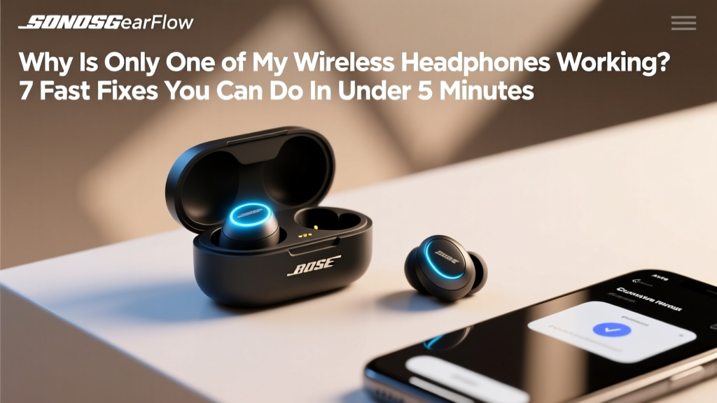 Why Is Only One Bose Earbud Working? 7 Fast Fixes