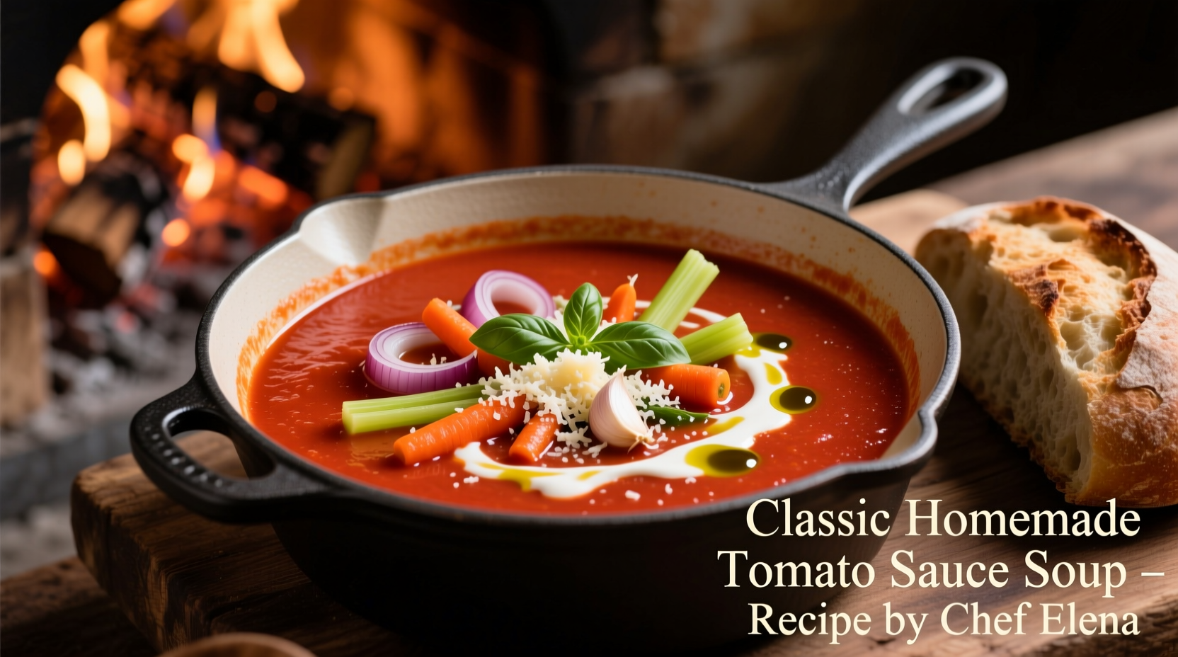 Quick Tomato Sauce Soup Recipe in 25 Minutes