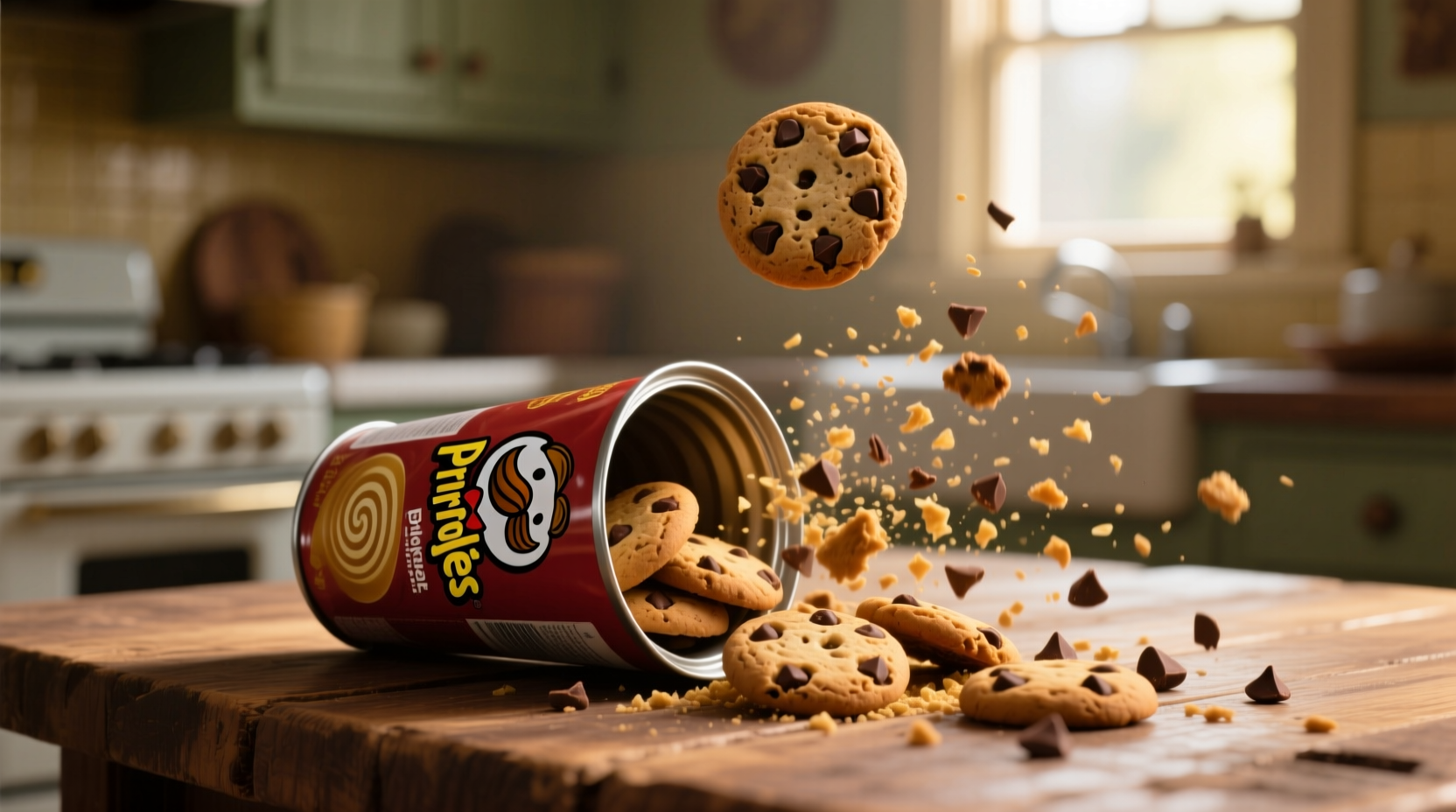use a pringles can to send cookies
