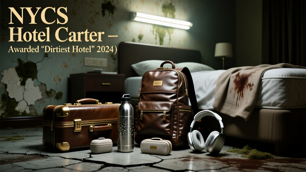 NYC’s Hotel Carter Awarded ‘Dirtiest Hotel in America’ — A Forensic Field Review by Outdoor & Travel Gear Specialist