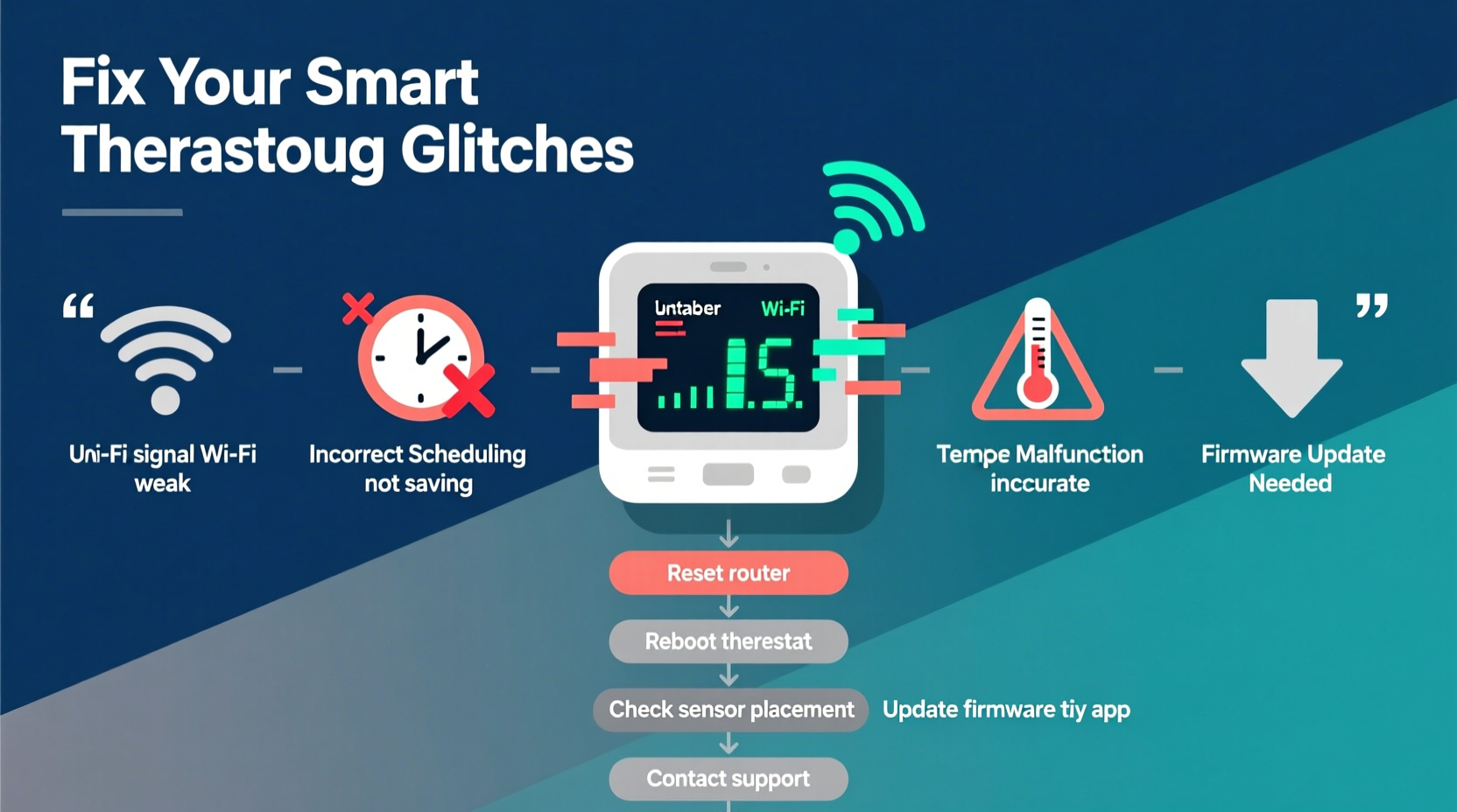 why is my smart thermostat acting erratically common glitches fixed